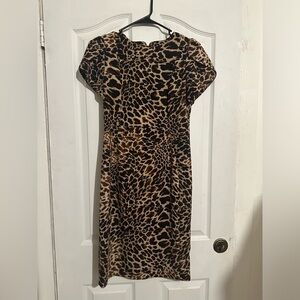 Calvin Klein cheetah print dress